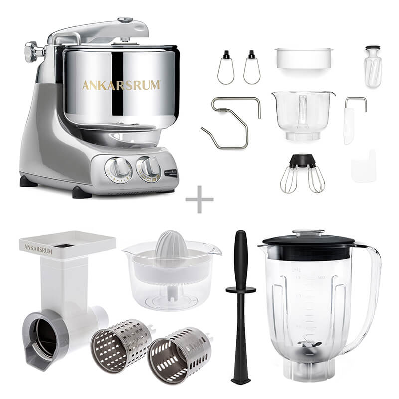 Ankarsrum Küchenmaschine Assistent Go Green Set, jubilee silver weitere Ansicht Ankarsrum Küchenmaschine Assistent Go Green Set, jubilee silver