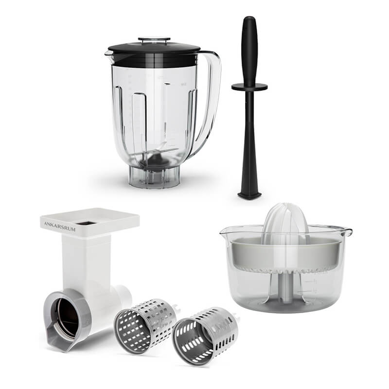 Ankarsrum Küchenmaschine Assistent Go Green Set, jubilee silver weitere Ansicht Ankarsrum Küchenmaschine Assistent Go Green Set, jubilee silver