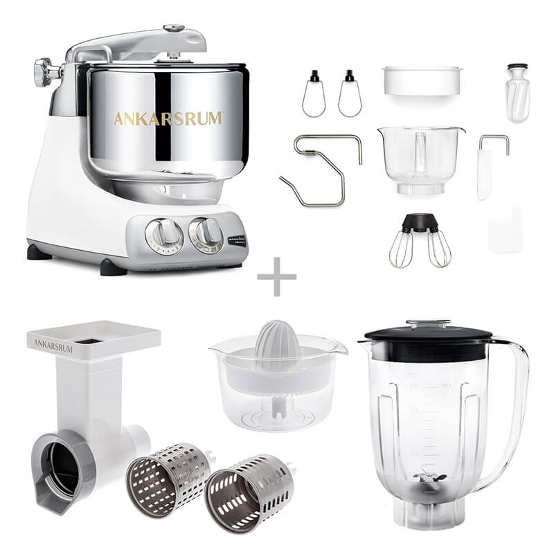 Ankarsrum Küchenmaschine Assistent Go Green Set, mineral white weitere Ansicht Ankarsrum Küchenmaschine Assistent Go Green Set, mineral white