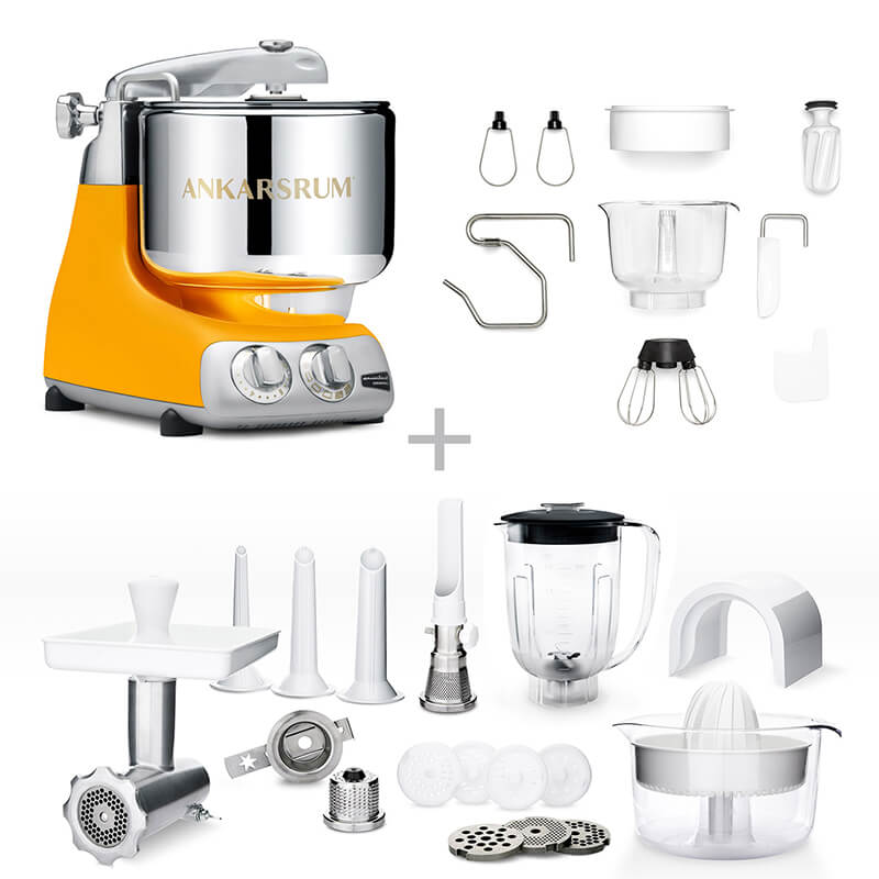 Ankarsrum Küchenmaschine Assistent Deluxe Set, sunbeam yellow weitere Ansicht Ankarsrum Küchenmaschine Assistent Deluxe Set, sunbeam yellow
