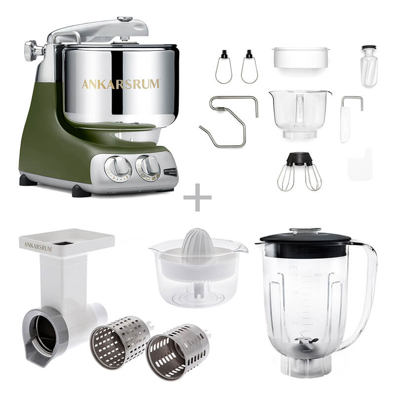 Ankarsrum Küchenmaschine Assistent Go Green Set, olive green weitere Ansicht Ankarsrum Küchenmaschine Assistent Go Green Set, olive green