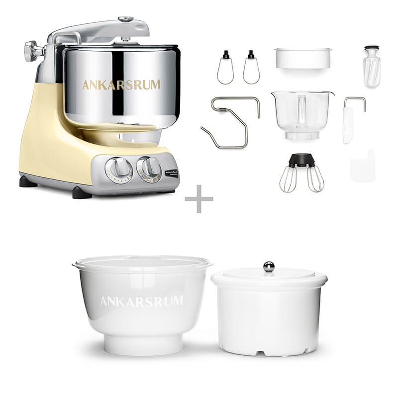 Ankarsrum Küchenmaschine Assistent inkl. Ice Cream Maker, creme weitere Ansicht Ankarsrum Küchenmaschine Assistent inkl. Ice Cream Maker, creme