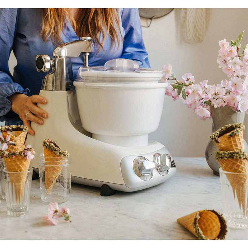 Ankarsrum Küchenmaschine Assistent inkl. Ice Cream Maker, red metallic