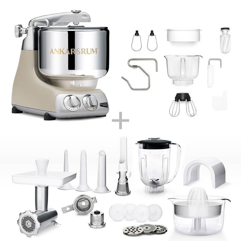 Ankarsrum Küchenmaschine Assistent Deluxe Set, harmony beige weitere Ansicht Ankarsrum Küchenmaschine Assistent Deluxe Set, harmony beige