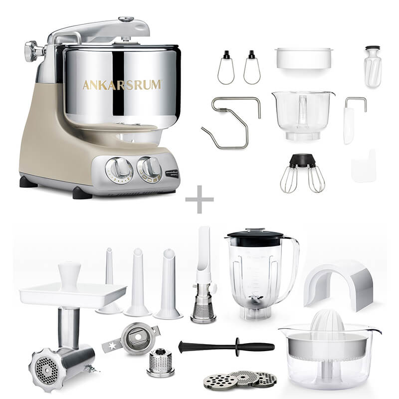 Ankarsrum Küchenmaschine Assistent Deluxe Set, harmony beige