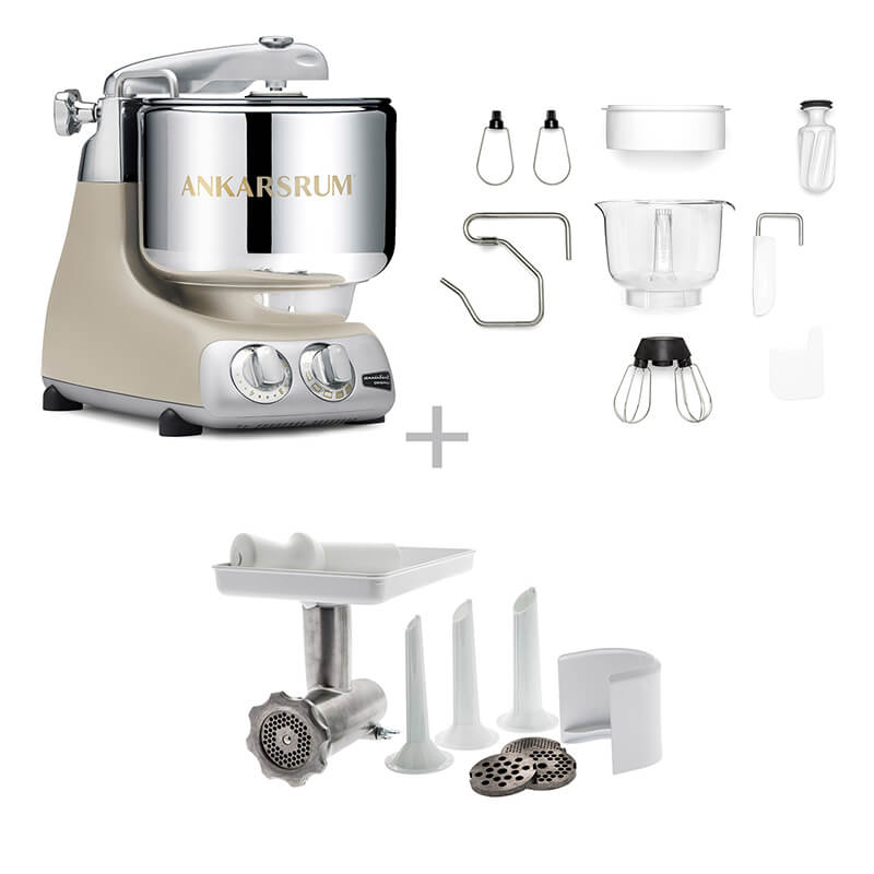 Ankarsrum Küchenmaschine Assistent inkl. Fleischwolf Set, harmony beige weitere Ansicht Ankarsrum Küchenmaschine Assistent inkl. Fleischwolf Set, harmony beige