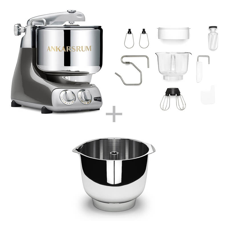 Ankarsrum Küchenmaschine Assistent Bowl Set, black chrome weitere Ansicht Ankarsrum Küchenmaschine Assistent Bowl Set, black chrome
