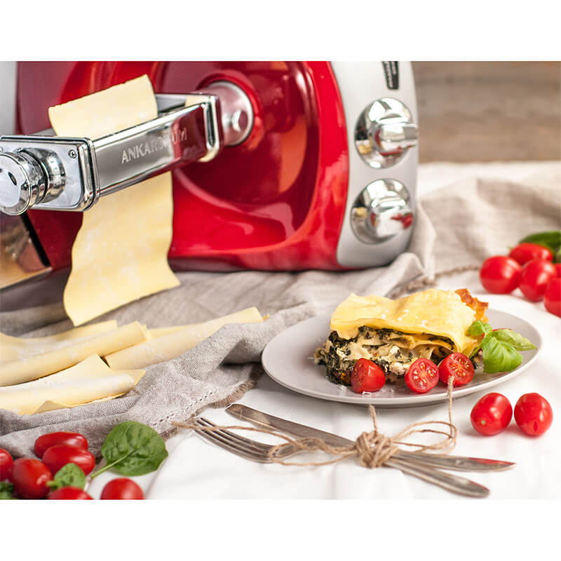 Ankarsrum Küchenmaschine Assistent Pasta Set, red metallic weitere Ansicht Ankarsrum Küchenmaschine Assistent Pasta Set, red metallic