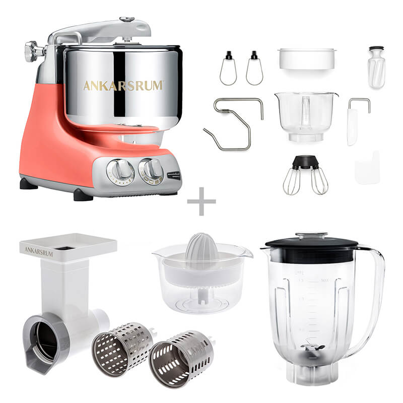 Ankarsrum Küchenmaschine Assistent Go Green Set, coral crush weitere Ansicht Ankarsrum Küchenmaschine Assistent Go Green Set, coral crush