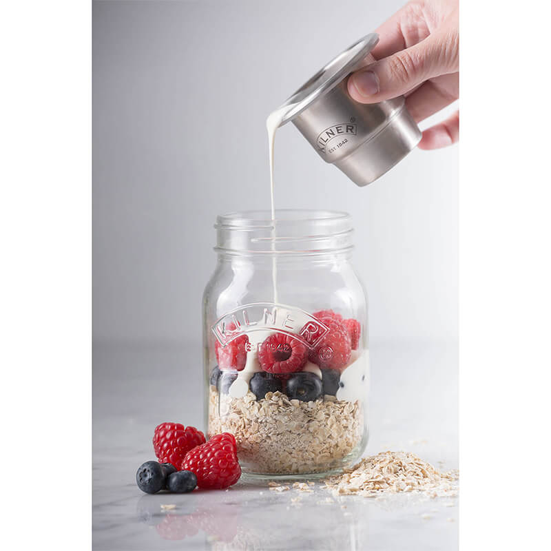 Kilner Snack on the go Lunchglas mit Edelstahlbehälter, 500 ml weitere Ansicht Kilner Snack on the go Lunchglas mit Edelstahlbehälter, 500 ml