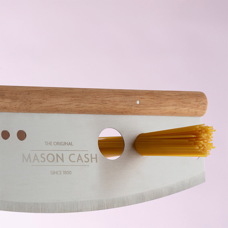 Pizzaschneider 3-in-1 aus Edelstahl & Holz von Mason Cash