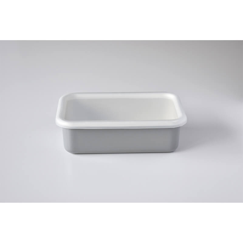 Emaille-Vorratsdose Color Line grau mit Deckel, Größe M - 18 x 12 x 6 cm von Honey Ware weitere Ansicht Emaille-Vorratsdose Color Line grau mit Deckel, Größe M - 18 x 12 x 6 cm von Honey Ware