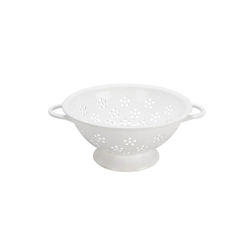 Emaille-Seiher weiß, 22 cm von Honey Ware weitere Ansicht Emaille-Seiher weiß, 22 cm von Honey Ware
