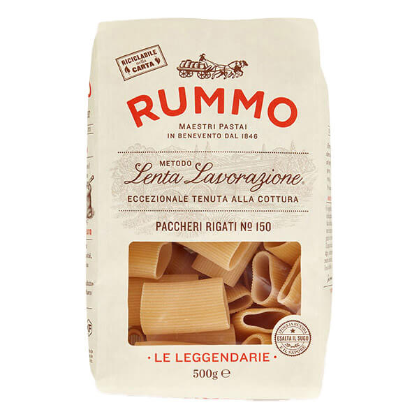 Rummo Paccheri Rigati N° 150 Hartweizennudeln, 500 g