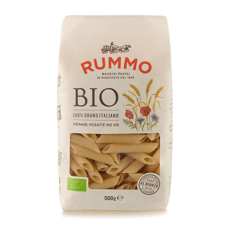 Rummo Penne Rigate N° 66 Bio Hartweizennudeln, 500 g weitere Ansicht Rummo Penne Rigate N° 66 Bio Hartweizennudeln, 500 g
