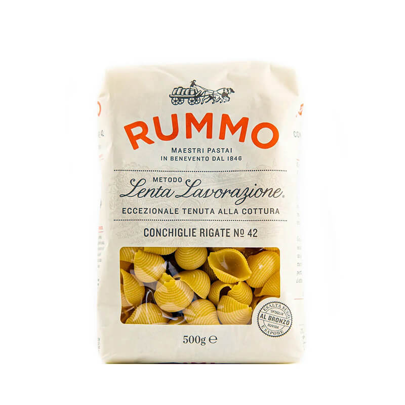 Rummo Conchiglie Rigate N° 42 Hartweizennudeln, 500 g weitere Ansicht Rummo Conchiglie Rigate N° 42 Hartweizennudeln, 500 g