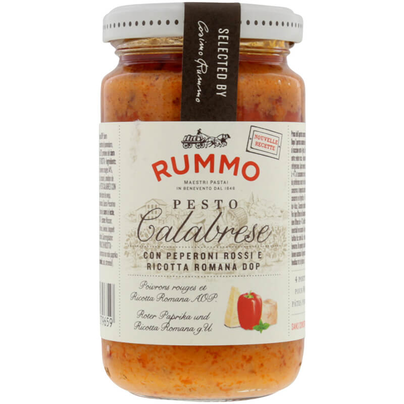 Rummo Pesto Calabrese - Pesto mit Paprika & Käse, 190 g weitere Ansicht Rummo Pesto Calabrese - Pesto mit Paprika & Käse, 190 g