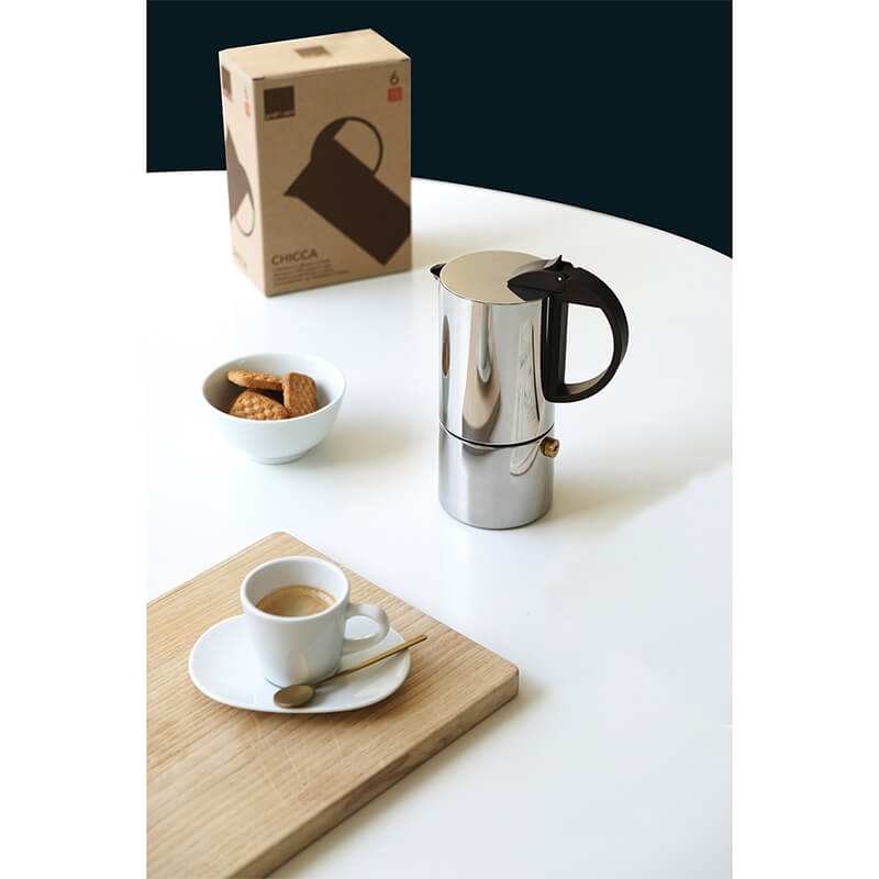 Espressokocher Chicca für 6 Tassen, Edelstahl von gnali & zani weitere Ansicht Espressokocher Chicca für 6 Tassen, Edelstahl von gnali & zani
