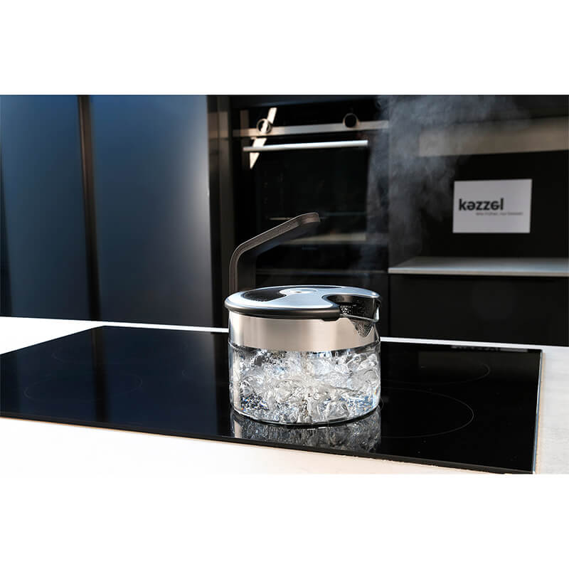 Kezzel Wasserkocher 1,5 Liter aus Glas für Induktion geeignet weitere Ansicht Kezzel Wasserkocher 1,5 Liter aus Glas für Induktion geeignet