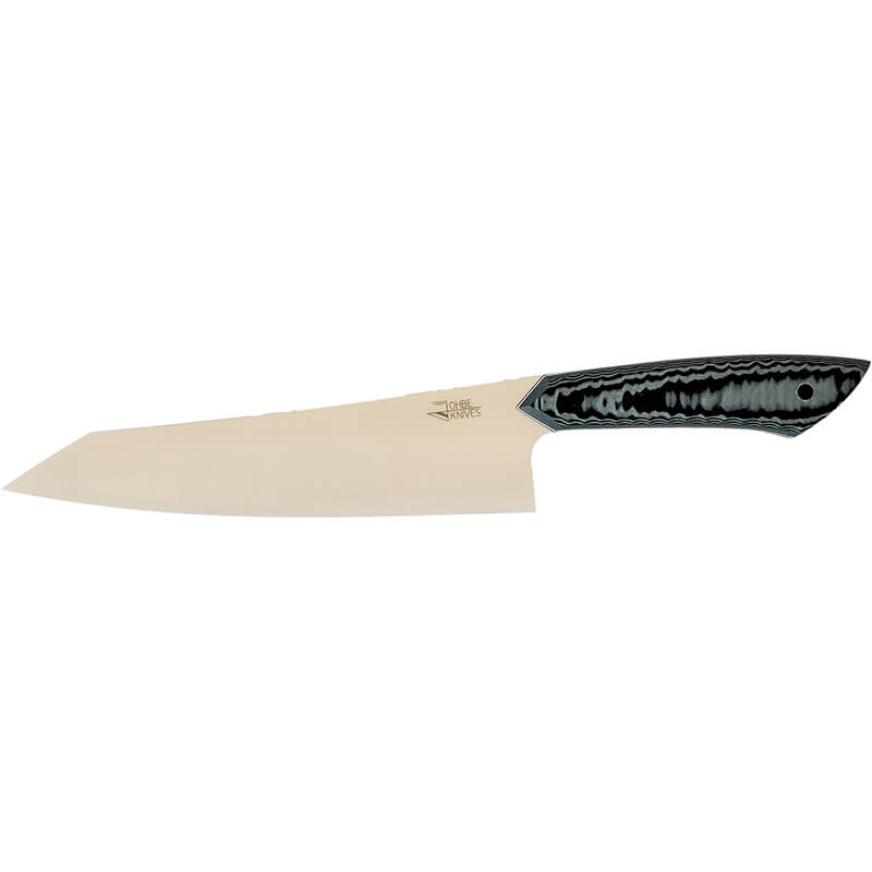 Santokumesser RAW-Edition von JOHBE Knives, Griff Schwarz-Grau, rostfrei weitere Ansicht Santokumesser RAW-Edition von JOHBE Knives, Griff Schwarz-Grau, rostfrei