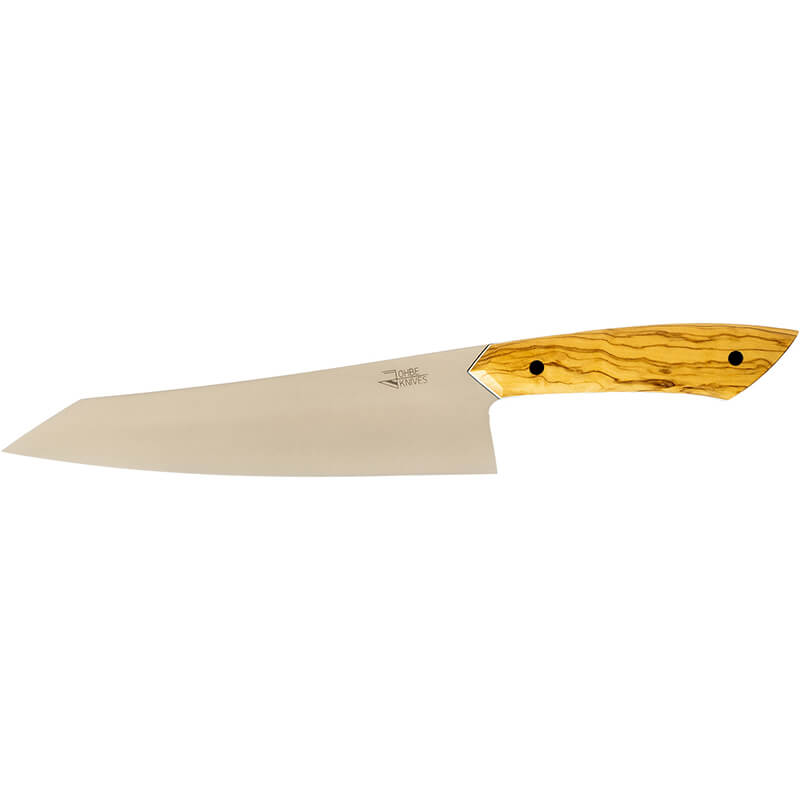 Santokumesser RAW-Edition von JOHBE Knives, Griff Olivenholz, rostfrei weitere Ansicht Santokumesser RAW-Edition von JOHBE Knives, Griff Olivenholz, rostfrei