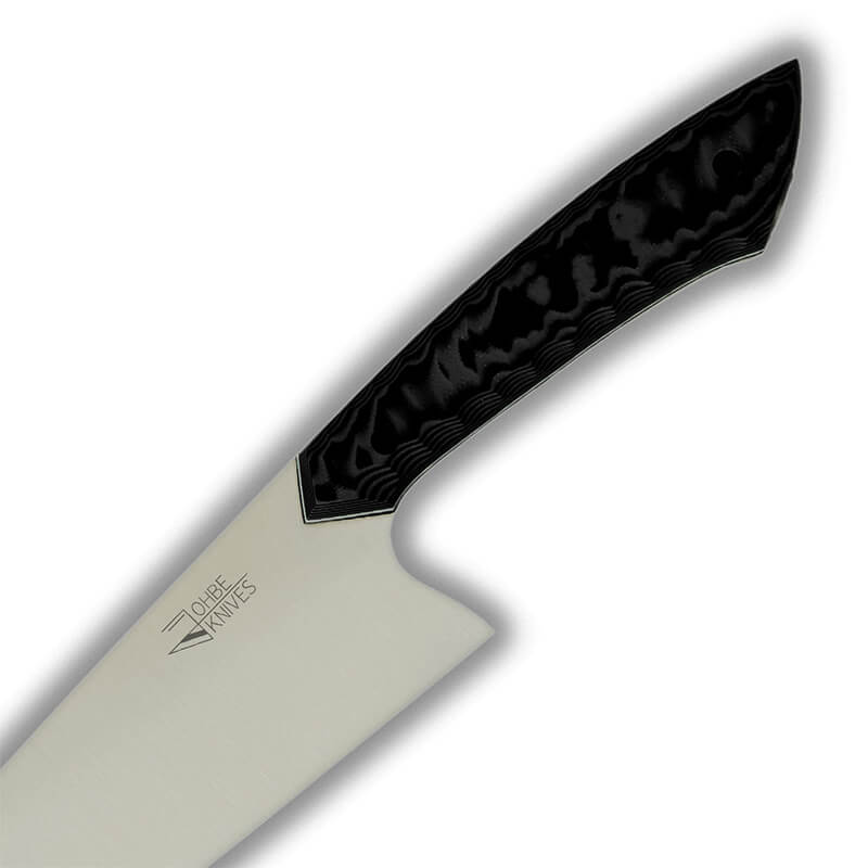 Kochmesser RAW-Edition von JOHBE Knives, Griff Schwarz, rostfrei weitere Ansicht Kochmesser RAW-Edition von JOHBE Knives, Griff Schwarz, rostfrei