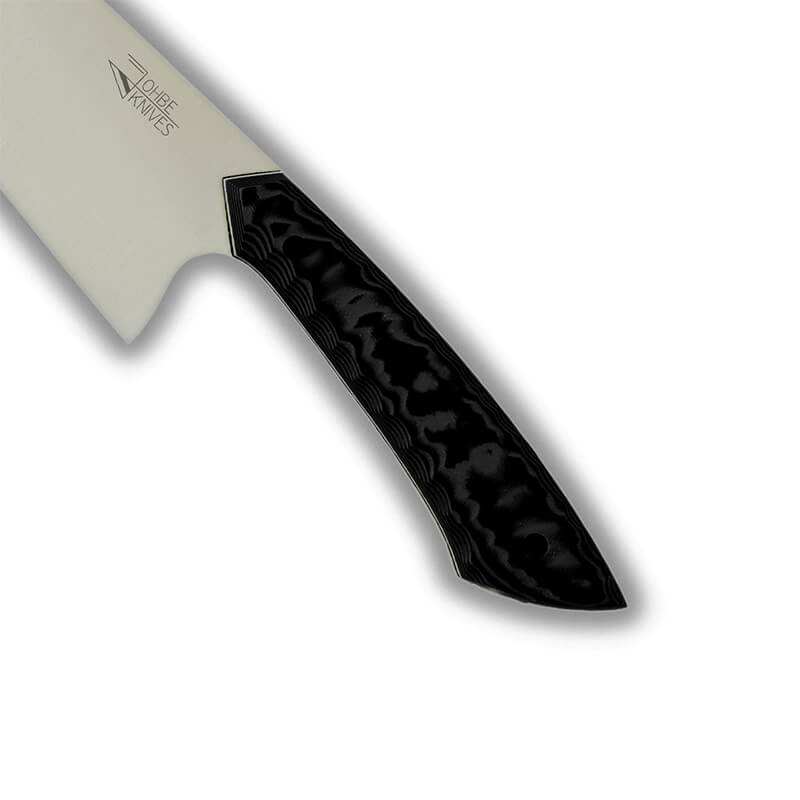 Kochmesser RAW-Edition von JOHBE Knives, Griff Schwarz, rostfrei weitere Ansicht Kochmesser RAW-Edition von JOHBE Knives, Griff Schwarz, rostfrei