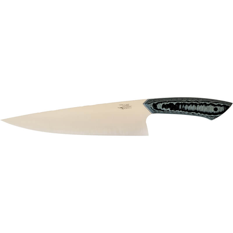 Kochmesser RAW-Edition von JOHBE Knives, Griff Schwarz-Grau, rostfrei weitere Ansicht Kochmesser RAW-Edition von JOHBE Knives, Griff Schwarz-Grau, rostfrei