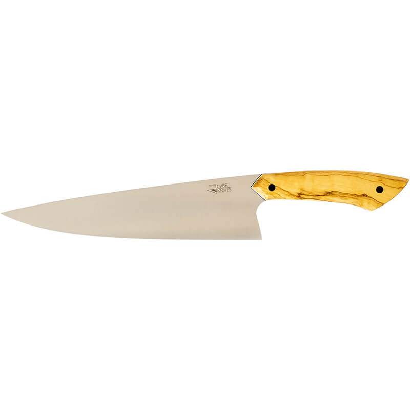 Kochmesser RAW-Edition von JOHBE Knives, Griff Olivenholz, rostfrei weitere Ansicht Kochmesser RAW-Edition von JOHBE Knives, Griff Olivenholz, rostfrei