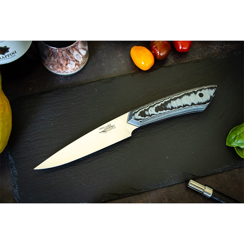 Officemesser RAW-Edition von JOHBE Knives, Griff Schwarz-Grau, rostfrei weitere Ansicht Officemesser RAW-Edition von JOHBE Knives, Griff Schwarz-Grau, rostfrei