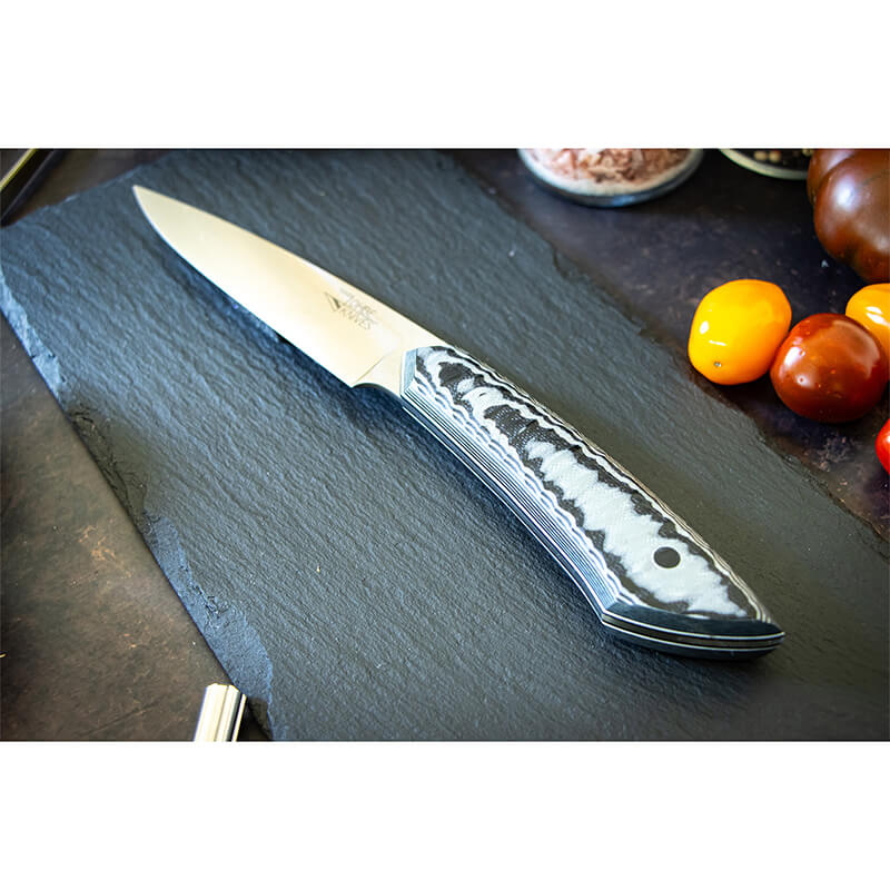 Officemesser RAW-Edition von JOHBE Knives, Griff Schwarz-Grau, rostfrei weitere Ansicht Officemesser RAW-Edition von JOHBE Knives, Griff Schwarz-Grau, rostfrei