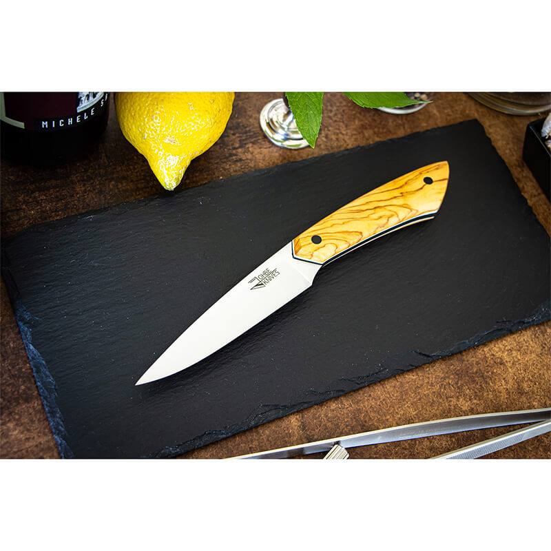 Officemesser RAW-Edition von JOHBE Knives, Griff Olivenholz, rostfrei weitere Ansicht Officemesser RAW-Edition von JOHBE Knives, Griff Olivenholz, rostfrei