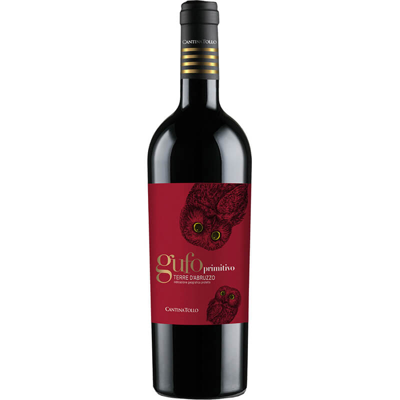 Gufo Primitivo Terre d’Abruzzo IGP Rotwein von Cantina Tollo, 0,75 l weitere Ansicht Gufo Primitivo Terre d’Abruzzo IGP Rotwein von Cantina Tollo, 0,75 l