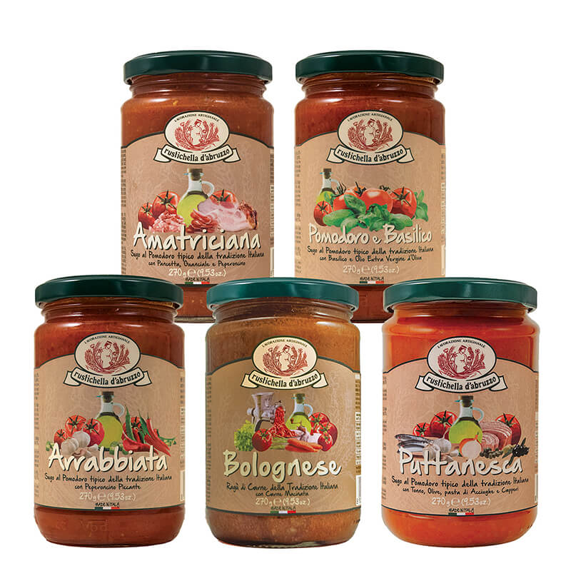 5er Sugo Probierpaket von Rustichella d Abruzzo weitere Ansicht 5er Sugo Probierpaket von Rustichella d Abruzzo