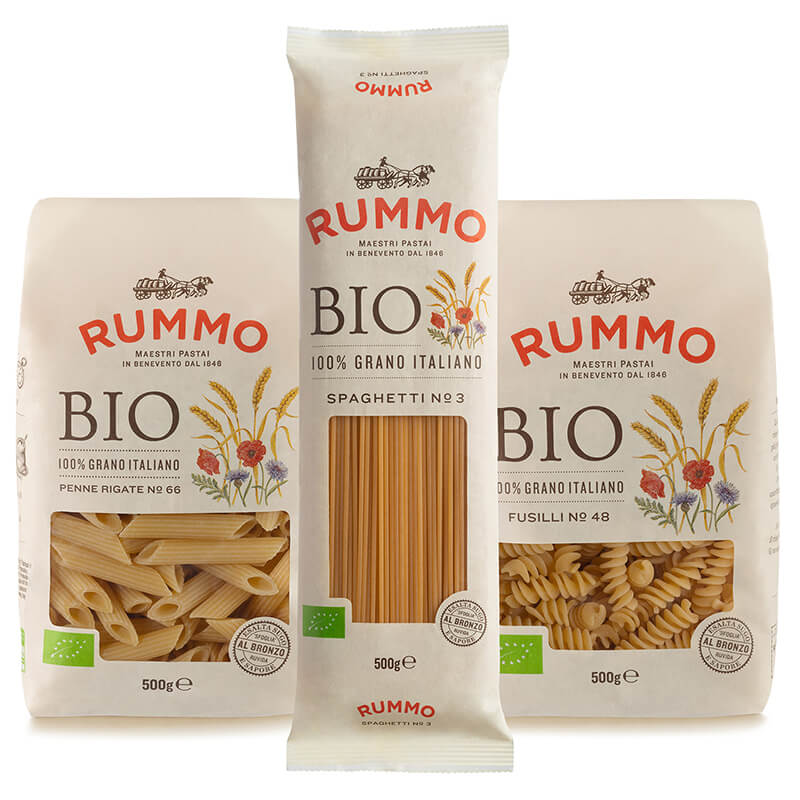 3er Rummo Bio Hartweizen Pasta Probierpaket