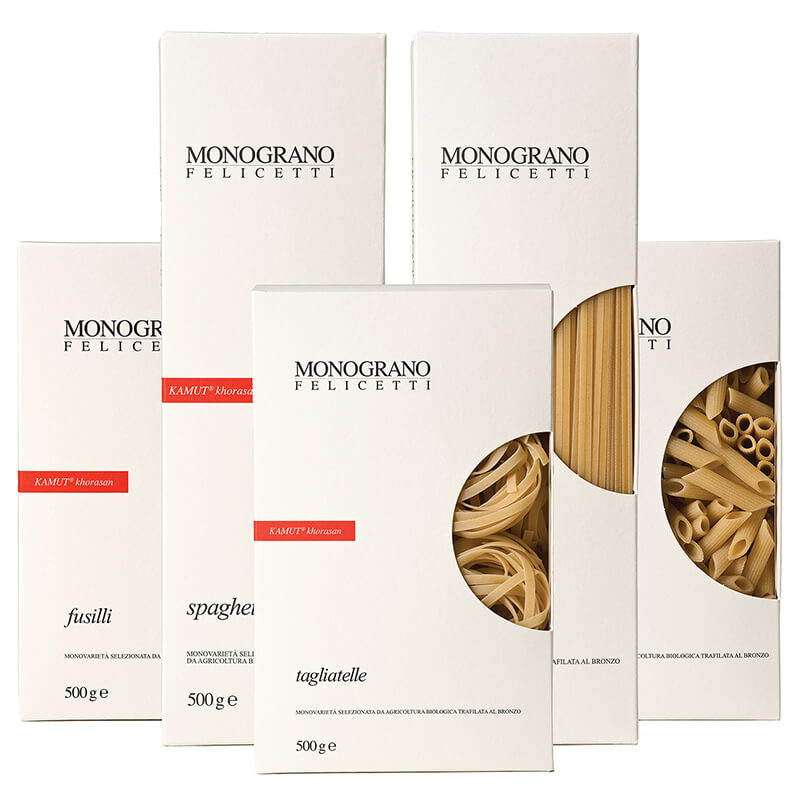 5er Felicetti di Kamut®-Khorasan Pasta Probierpaket Bio weitere Ansicht 5er Felicetti di Kamut®-Khorasan Pasta Probierpaket Bio
