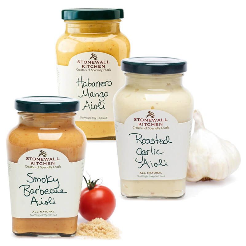 3er Aioli Probierpaket von Stonewall Kitchen weitere Ansicht 3er Aioli Probierpaket von Stonewall Kitchen