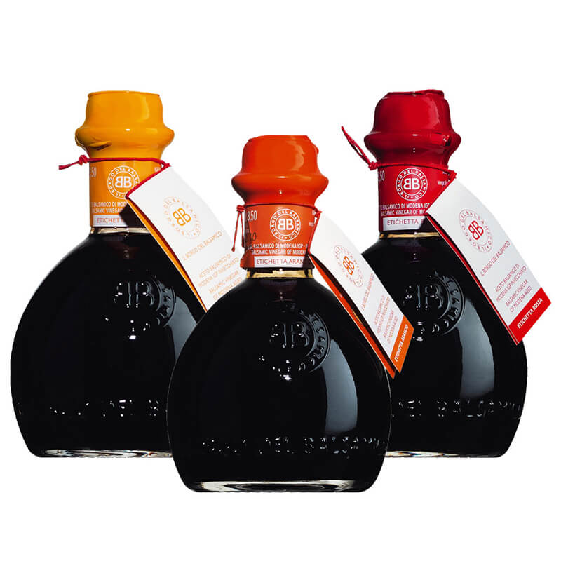 3er Aceto Balsamico die Modena IGP Probierpaket von Il Borgo, 3 x 250 ml weitere Ansicht 3er Aceto Balsamico die Modena IGP Probierpaket von Il Borgo, 3 x 250 ml