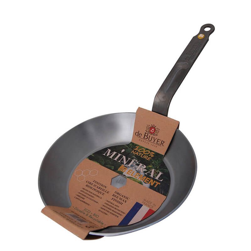 2er De Buyer Pfannen Set Mineral B Element aus Eisen, Ø 26+32 cm