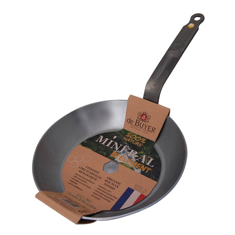 2er De Buyer Pfannen Set Mineral B Element aus Eisen, Ø 26+32 cm