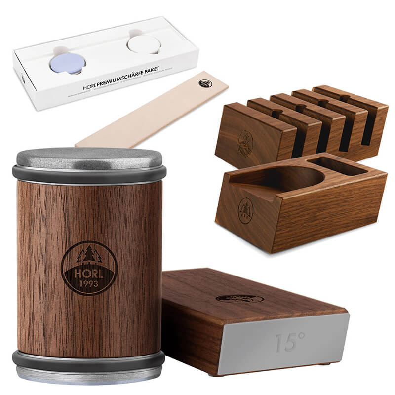 HORL 2 Rollschleifer Supreme Set Nussbaum weitere Ansicht HORL 2 Rollschleifer Supreme Set Nussbaum